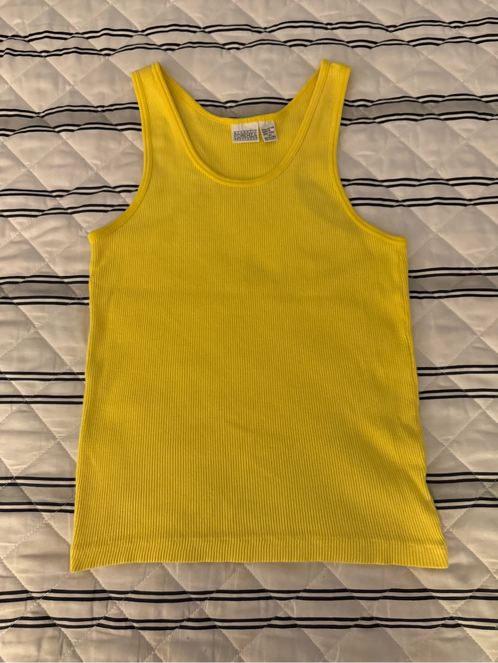 Vintage Forenza Sportwear Yellow Ribbed Tank Top Cotton Women’s Medium